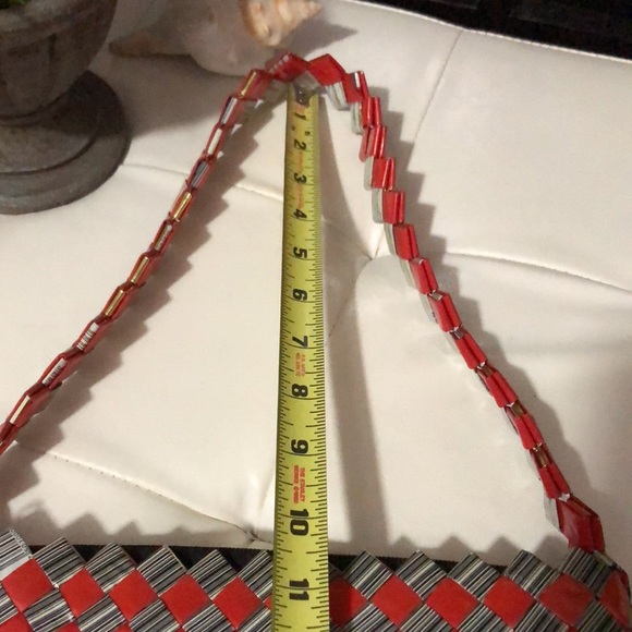 Recycled “Wrapper” Shoulder Bag-Red&Black-EUC - Picture 14 of 14